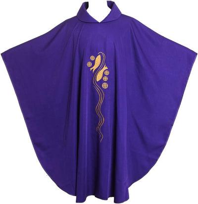 BLESSUME Priest Kasel (Gewand) Steinschmätzer Bestickt Mass Liturgische Kleidung zusammenklappbar Ba
