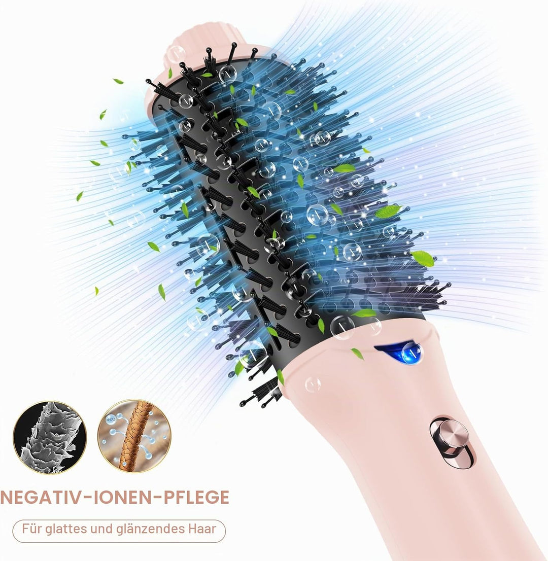 One-Step Warmluftbürste Föhnbürste, PARWIN PRO BEAUTY Rundbürstenföhn, 4 in 1 Ovale Haartrockner loc