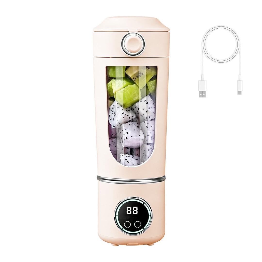 Tragbarer Mixer, 700ml Smoothie Maker to Go, 12-Blatt Portable Blender, Fresh Juice Mixer Flasche, U