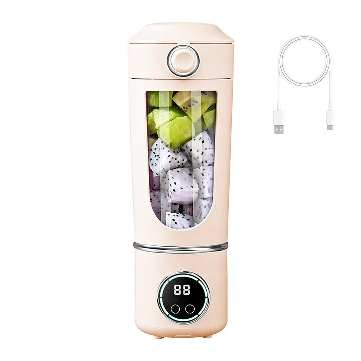 Tragbarer Mixer, 700ml Smoothie Maker to Go, 12-Blatt Portable Blender, Fresh Juice Mixer Flasche, U