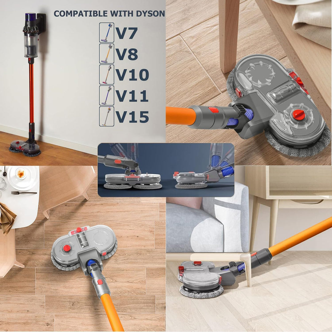 Asdazrxy Elektrischer Wischaufsatz für Dyson V11 V10 V8 V7 V15 Staubsauger, Wischaufsatz für Dyson m