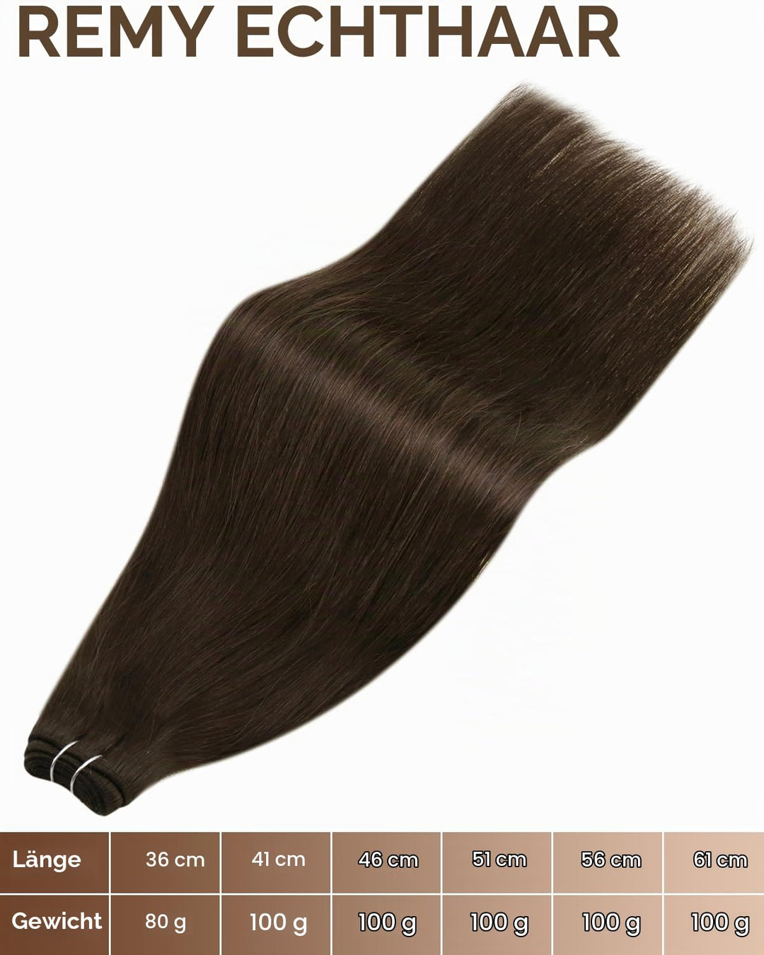 Hetto Tressen Echthaar Extensions Dunkelbraun Tressen Extensions Zum Einnähen Tressen Extensions Bra