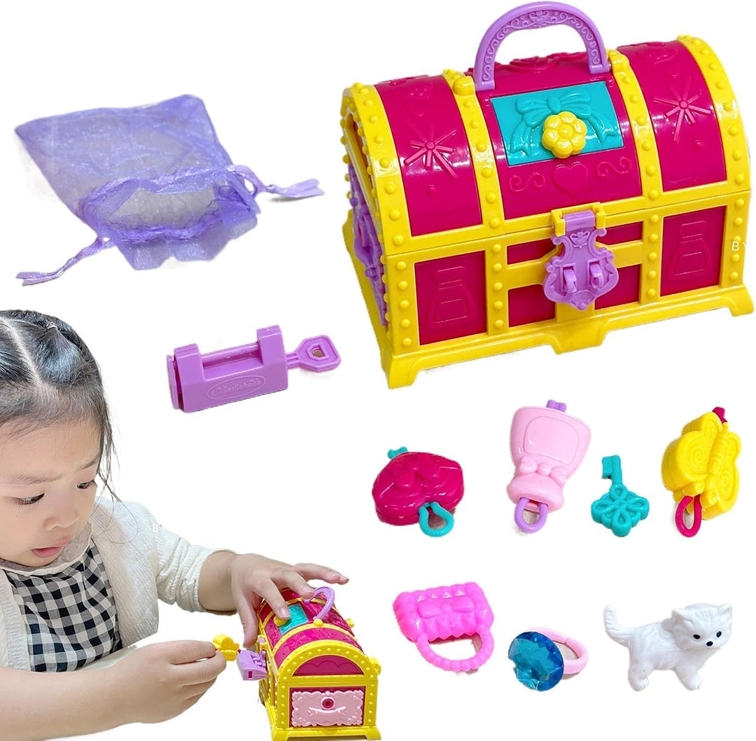Schmuckschatulle für Mädchen, Schatzkiste für Kinder | Schmuck-Organizer - Schatz Schmuckschatulle S