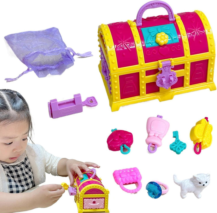 Schmuckschatulle für Mädchen, Schatzkiste für Kinder | Schmuck-Organizer - Schatz Schmuckschatulle S
