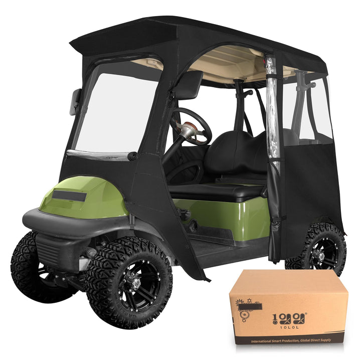 10L0L Golf Cart Deluxe Enclosure für 2 Passagiere Club Car Precedent & Temo,600D Winddicht Wasserdic