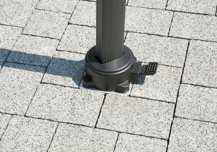 Schneider Universal-Bodenplatte für Ampelschirme, 897-00, zum Einbetonieren, 3.8 kg, Silber, Bodenpl