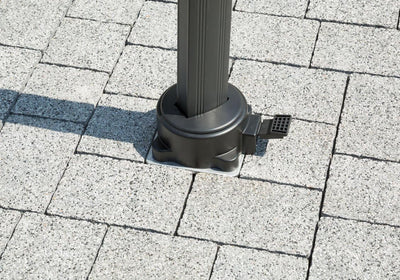 Schneider Universal-Bodenplatte für Ampelschirme, 897-00, zum Einbetonieren, 3.8 kg, Silber, Bodenpl