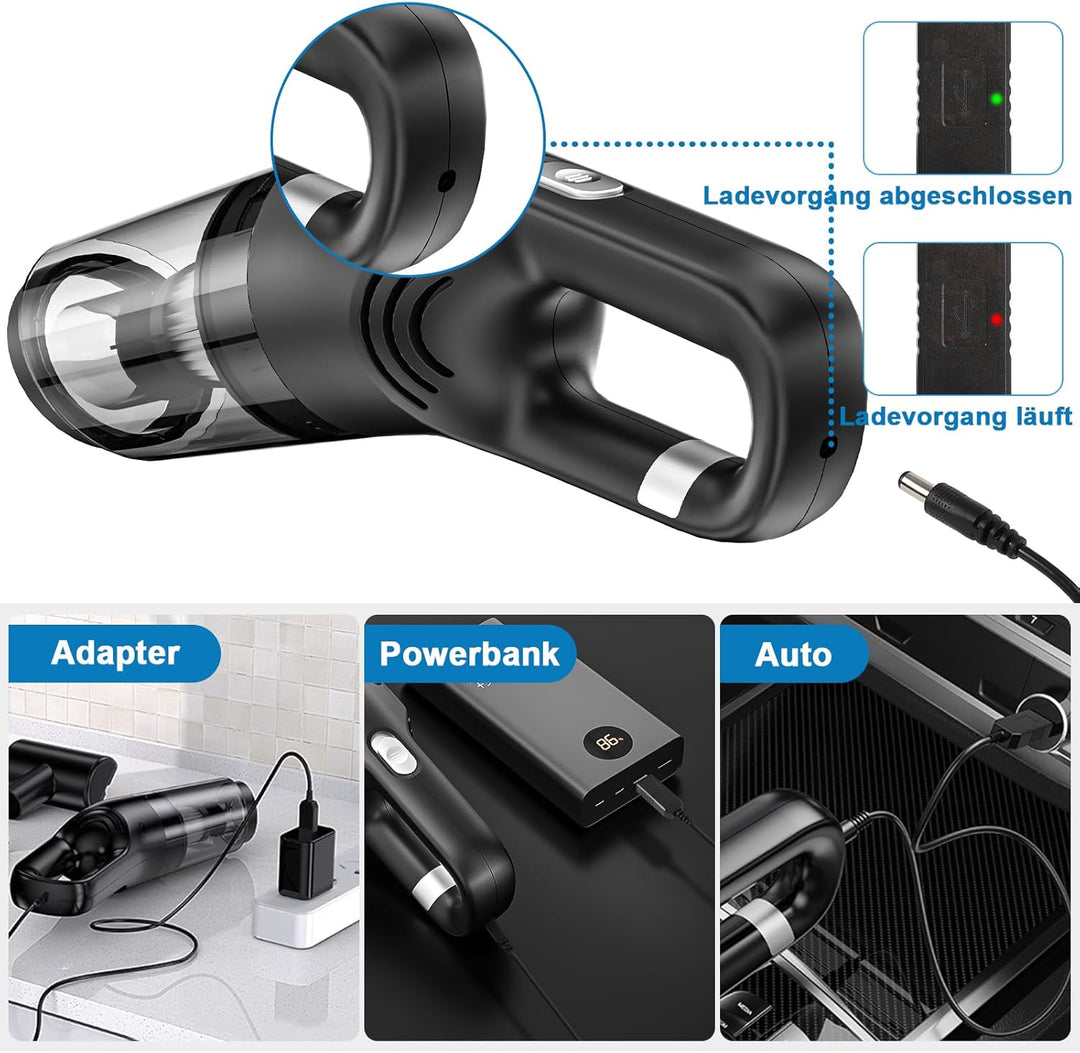 Czemo Handstaubsauger Akku 9000Pa Autostaubsauger Stark Staubsauger Kabellos Tragbarer Handsauger US