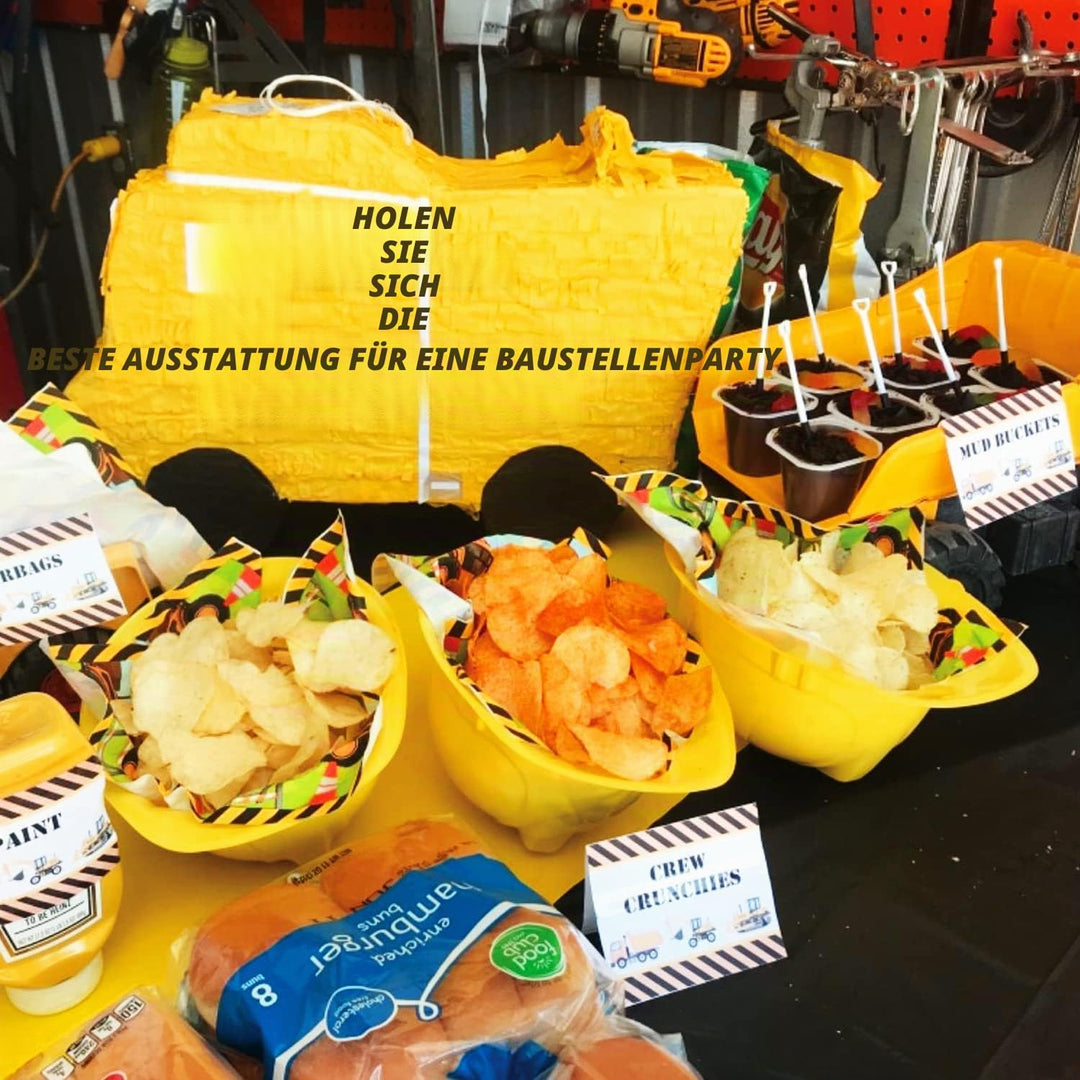 Novelty Place Construction Partyhüte - Verkleide weiche Hüte für Kinder und Erwachsene (12 Stück) 12