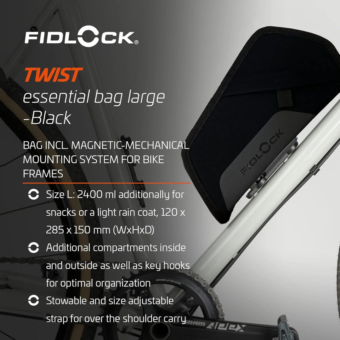 Fidlock GmbH Twist Essential Bag M schwarz Schwarz 120 x 285 x 150 mm, Schwarz 120 x 285 x 150 mm