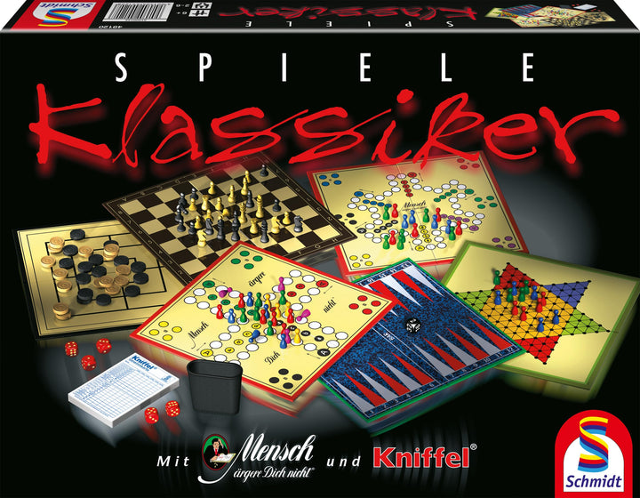 Schmidt Spiele 49120 Spiele Klassiker, Spielesammlung, 2 bis 6 Spieler, Spiele Klassiker