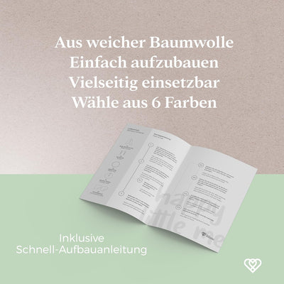 lilime® Betthimmel Baldachin aus 100% Baumwolle, ⌀50cm, Länge 240cm, Moskitonetz, Kinderzimmer, Haus