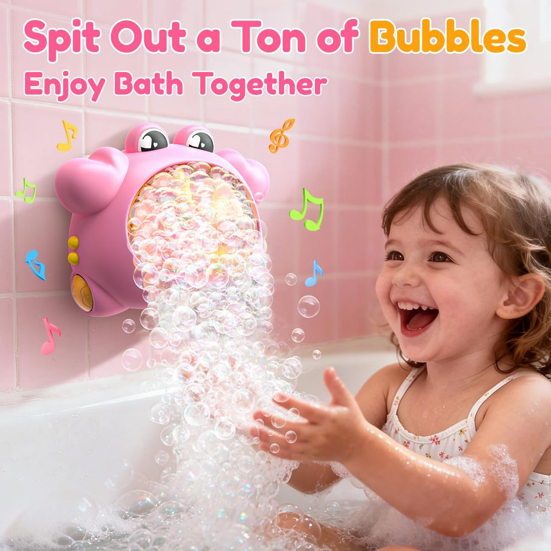 Badewanne Spielzeug für 1 2 3 Jahre Mädchen, Badespielzeug Bubble mit LED-Licht & 12 Kinderliedern,