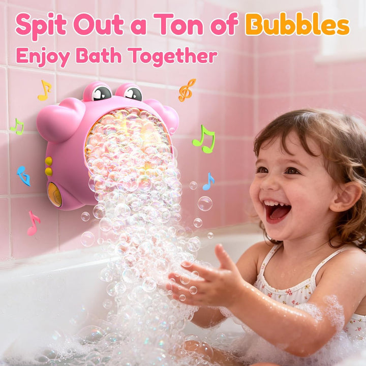 Badewanne Spielzeug für 1 2 3 Jahre Mädchen, Badespielzeug Bubble mit LED-Licht & 12 Kinderliedern,