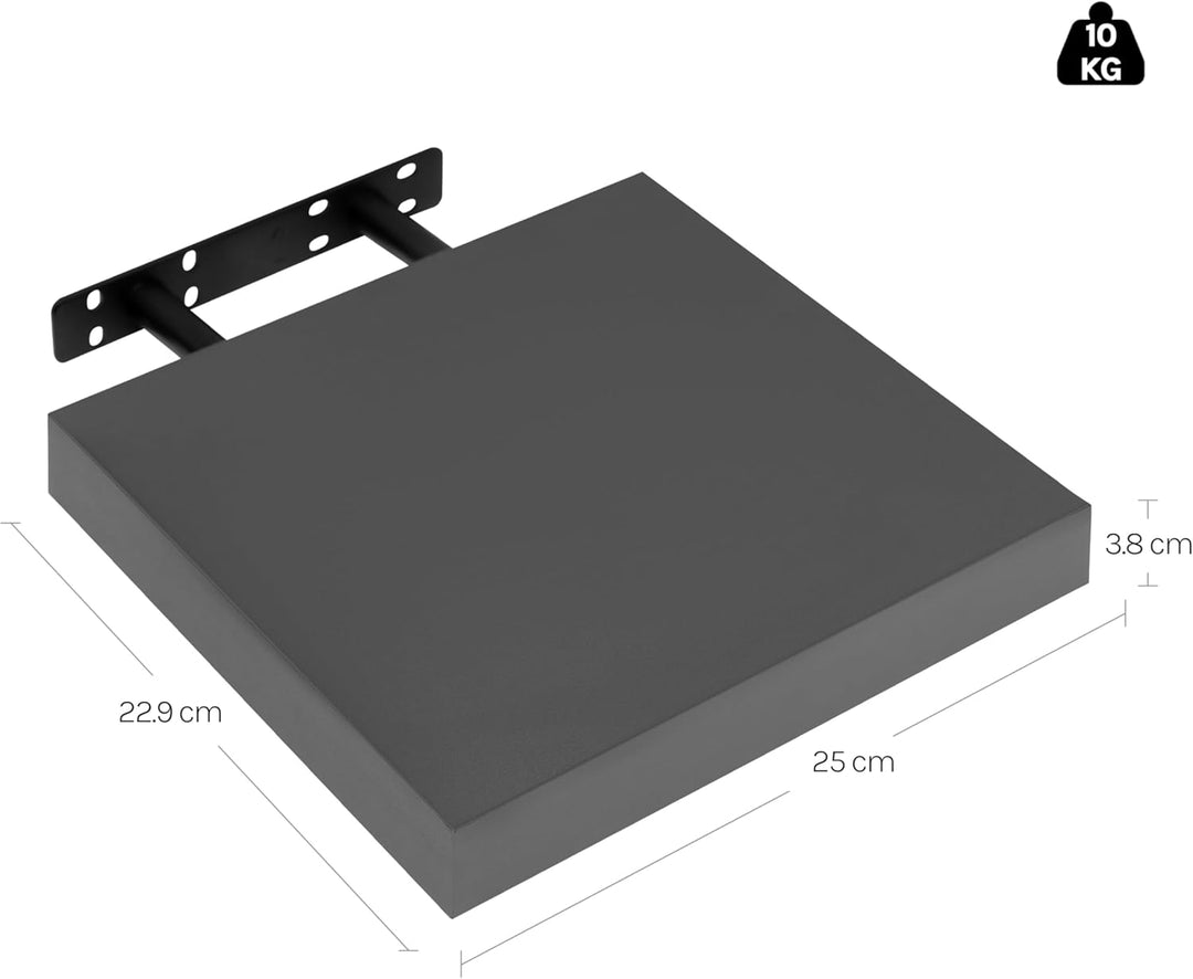 WOLTU 2X Wandregal Wandboard Bücherregal Regale für Deko Wandablagen aus MDF Holz, 2er Set Hängerega