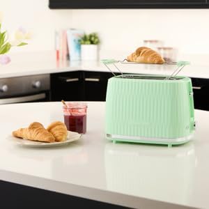 Russell Hobbs Toaster [für 2 Scheiben] Eden (6 Bräunungsstufen, Hebefunktion, Auftau-, Aufwärm- & St