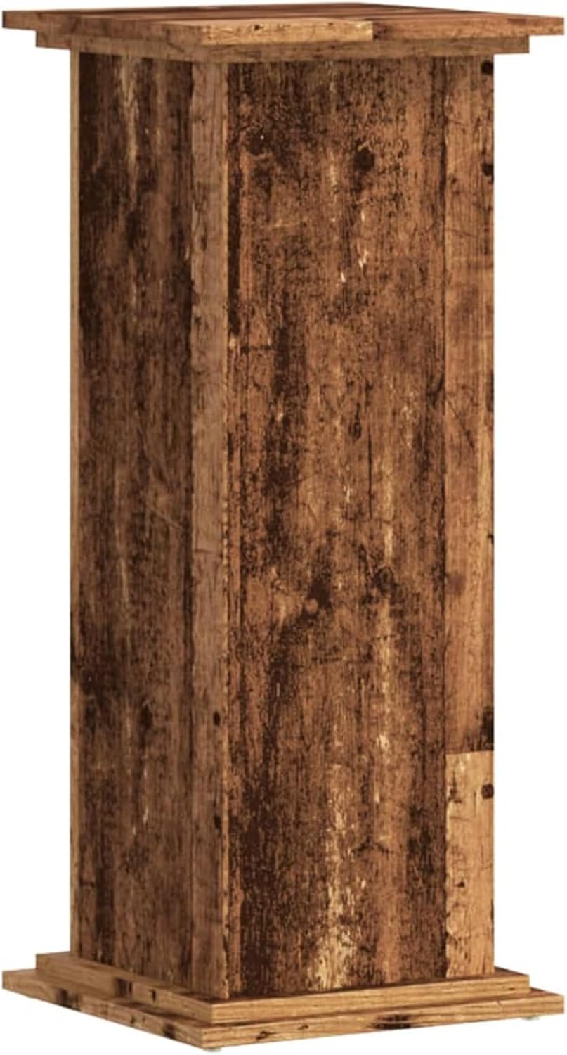 Gecheer Pflanzenständer Altholz-Optik 33x33x80 cm Holzwerkstoff dekorativer Blumenständer stabile Ob