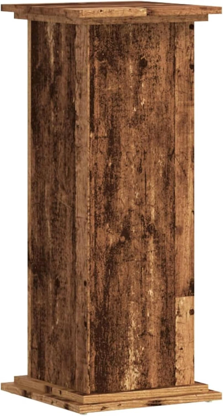 Gecheer Pflanzenständer Altholz-Optik 33x33x80 cm Holzwerkstoff dekorativer Blumenständer stabile Ob