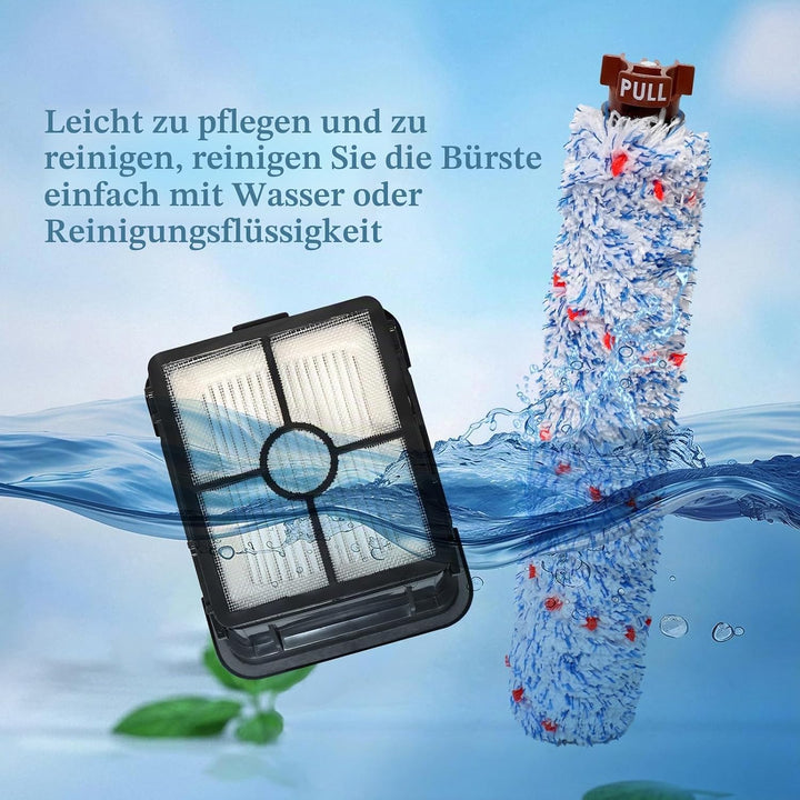 Ersatz-Rollenbürste und Filter Zubehör für Bissell CrossWave C3 / C3 Pro 3551N Nass- und Trockensaug