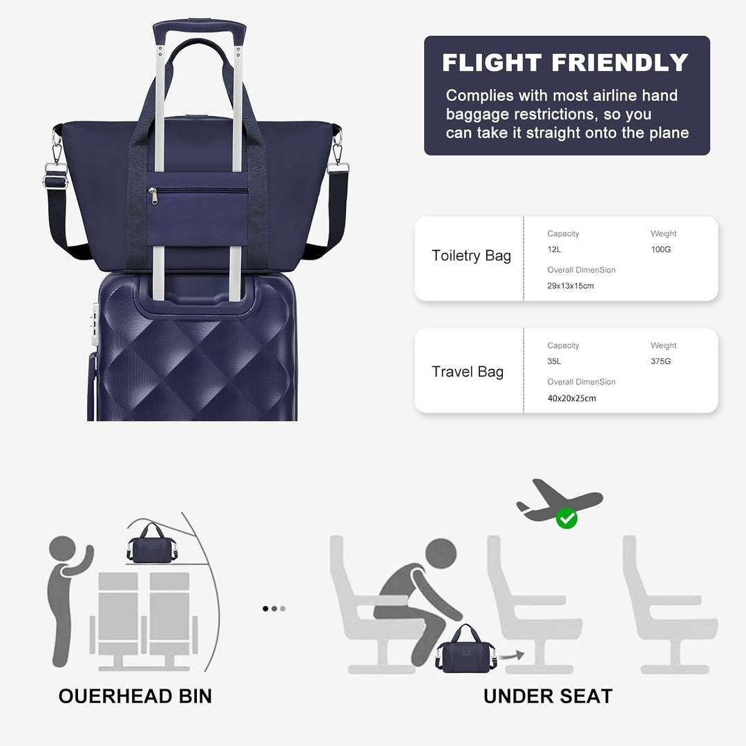 Sea choice Hardschalen Trolley Koffer Set 5tlg. Zwillingsrollen Reisekoffer Enthält 1 Reisetasche un