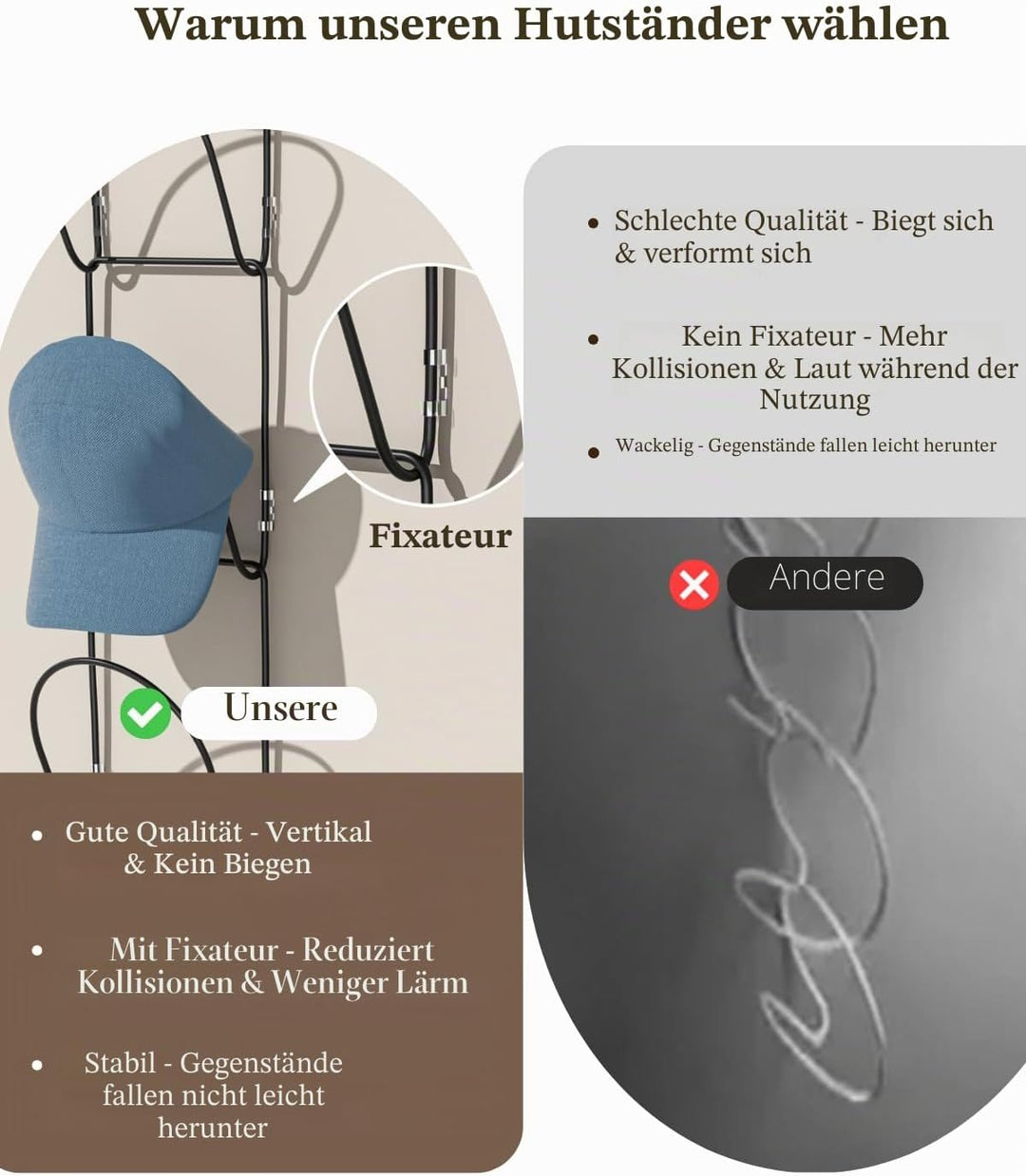 LINFIDITE Cap Halter Tür Hut Racks, Baseball Cap Halterung Schrank hängende Einstellbare Huthalter,f