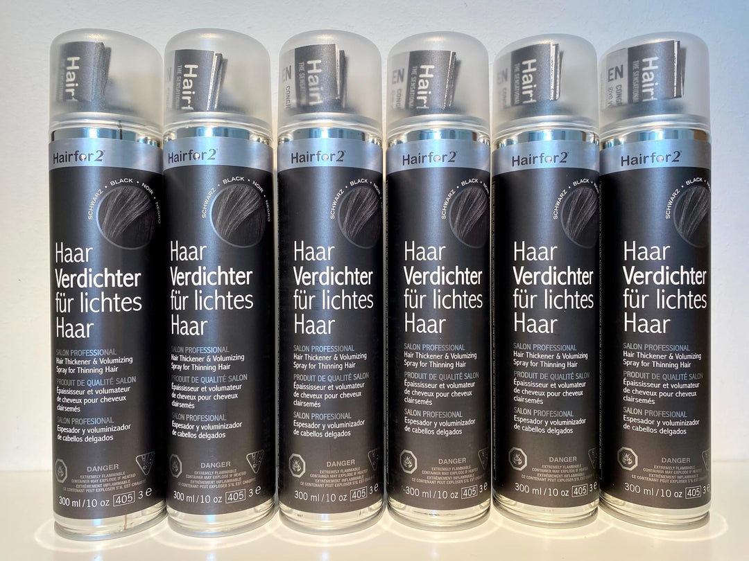 SIXPACK!! 6 x Hairfor 2 Haarverdichtungsspray 400ml (mittelblond), mittelblond