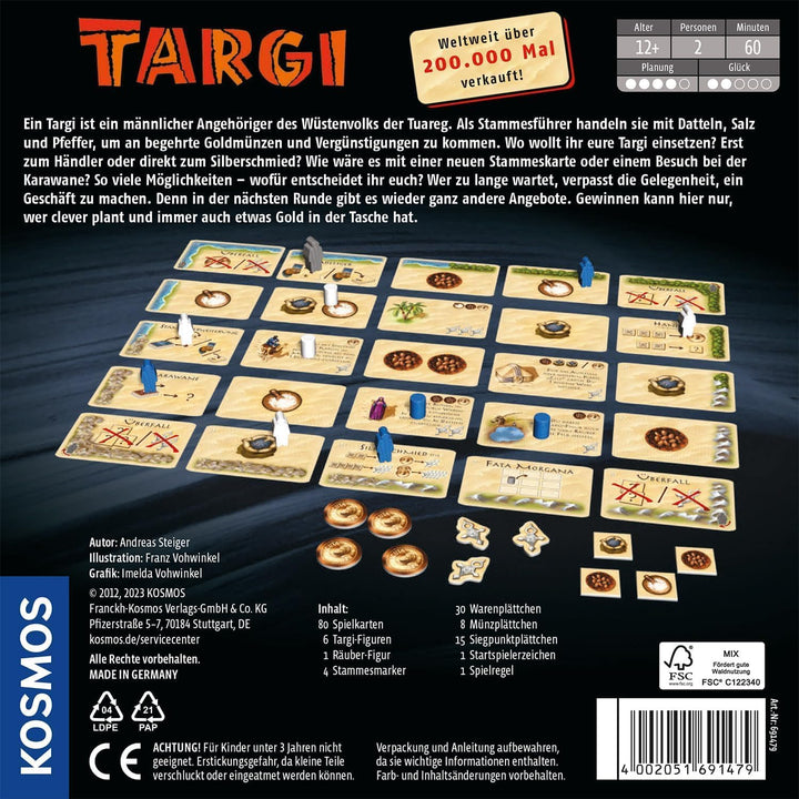 Kosmos 691479 Targi, Spiel für Zwei, Brettspiel, Gesellschaftsspiel, Spiele für 2 Personen, Strategi