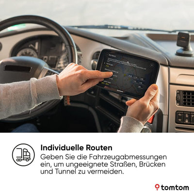 TomTom Lkw-Navi GO Expert Plus (7 Zoll HD-Display, Routenführung und POIs für grosse Fahrzeuge, TomT