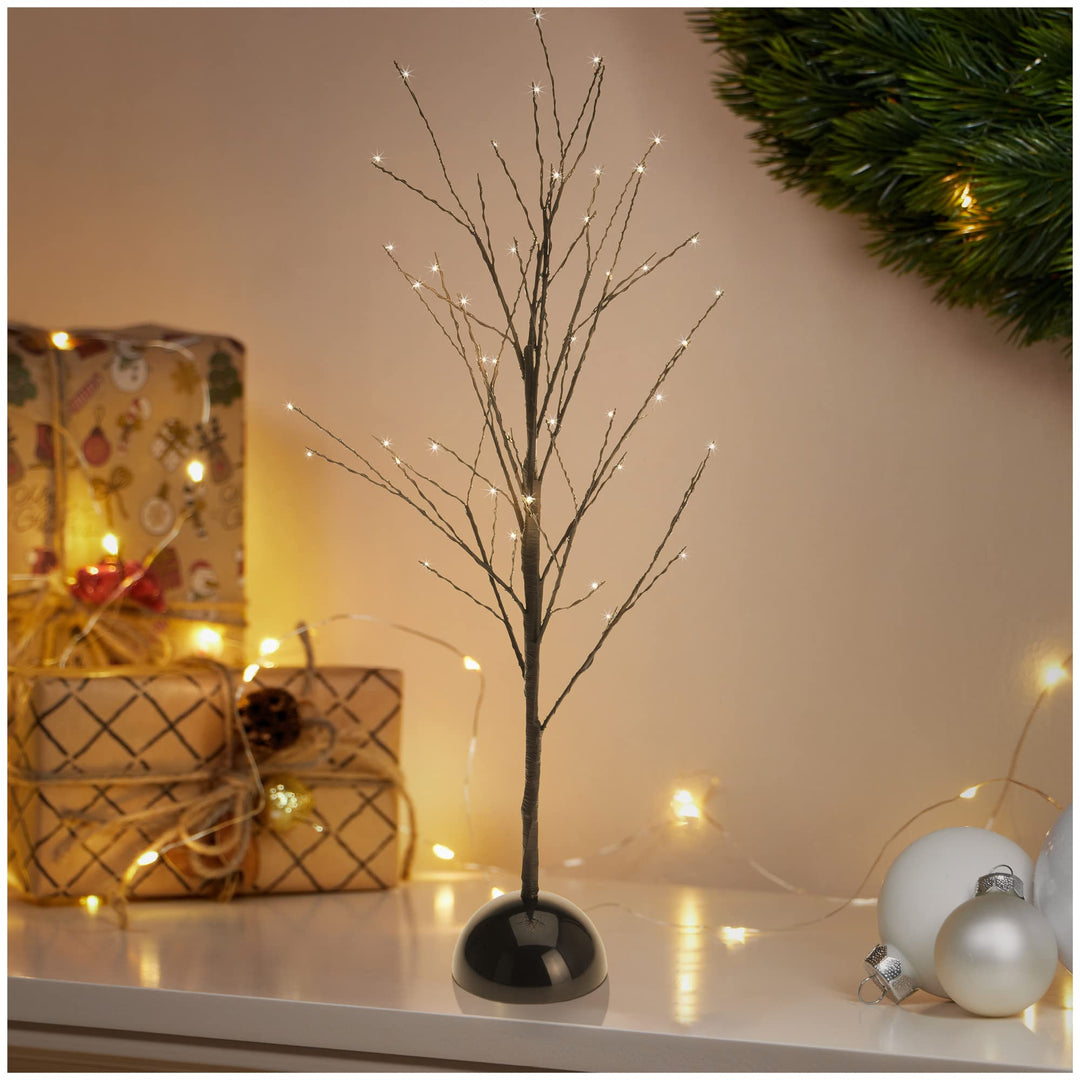 COM-FOUR® LED Baum als dekorative Beleuchtung - Lichterbaum mit 48 LEDs als Deko zu Weihnachten - Le