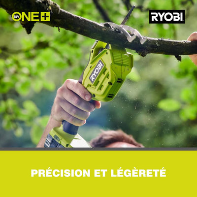 RYOBI 18 V ONE+ Akku-Astsäge RY18PSA-0 (Sägeblattlänge 15 cm, 80mm Schneidekapazität, ohne Akku und