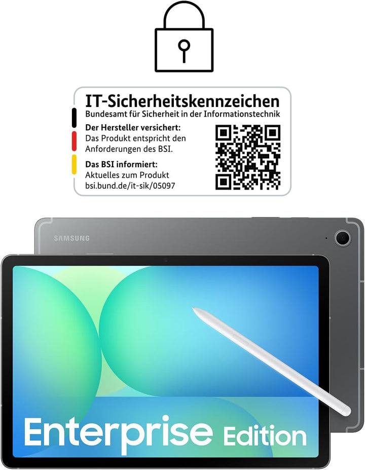 Samsung Galaxy Tab S10 FE 5G Enterprise Edition, AI-Tablet, Android Tablet, 128 GB, 8 GB RAM, 10,9"