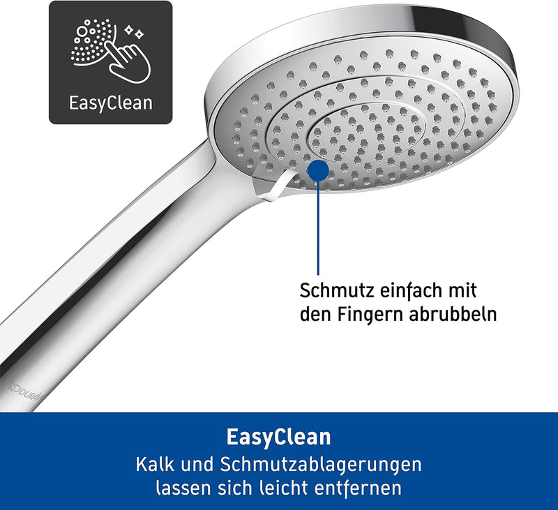 Duravit Universal Toilettendeckel mit Absenkautomatik & Universal Duschkopf Bundle mit Duschkopf, Ch