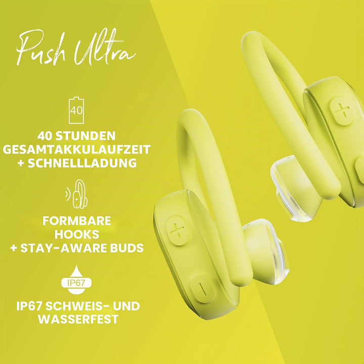 Skullcandy Push Ultra True Wireless Sport Kopfhörer mit Bluetooth-Technologie, Schweiss- und Wasserr