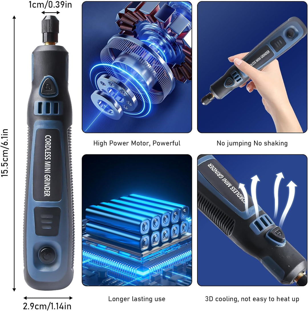 Elektrische Gravierstift, Elektrisches Gravur Stift Kit, Kabellos Usb Wiederaufladierbar Gravur Werk