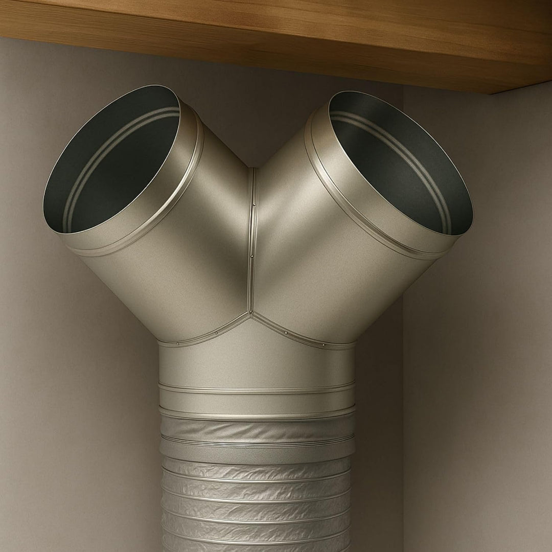 Weedness Y-Stück 125 mm Metall Rohr für Grow Abluft - Rohrlüfter Lüfter Aktivkohlefilter Ablauftschl