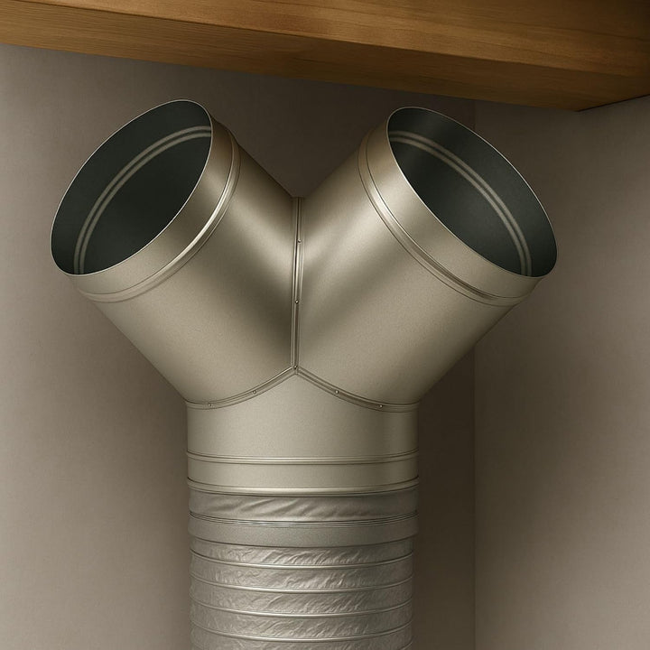 Weedness Y-Stück 125 mm Metall Rohr für Grow Abluft - Rohrlüfter Lüfter Aktivkohlefilter Ablauftschl