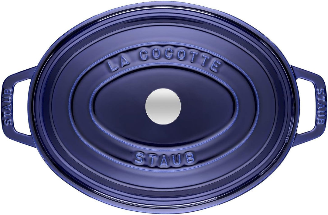 STAUB Gusseisen Bräter/Cocotte, Oval 31 cm, 5,5 L, Aromaregen Funktion, Für alle Herdarten geeignet,