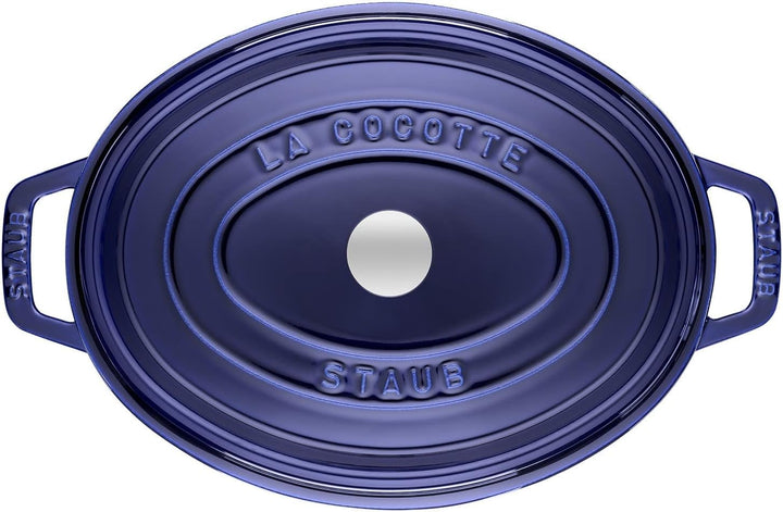 STAUB Gusseisen Bräter/Cocotte, Oval 31 cm, 5,5 L, Aromaregen Funktion, Für alle Herdarten geeignet,