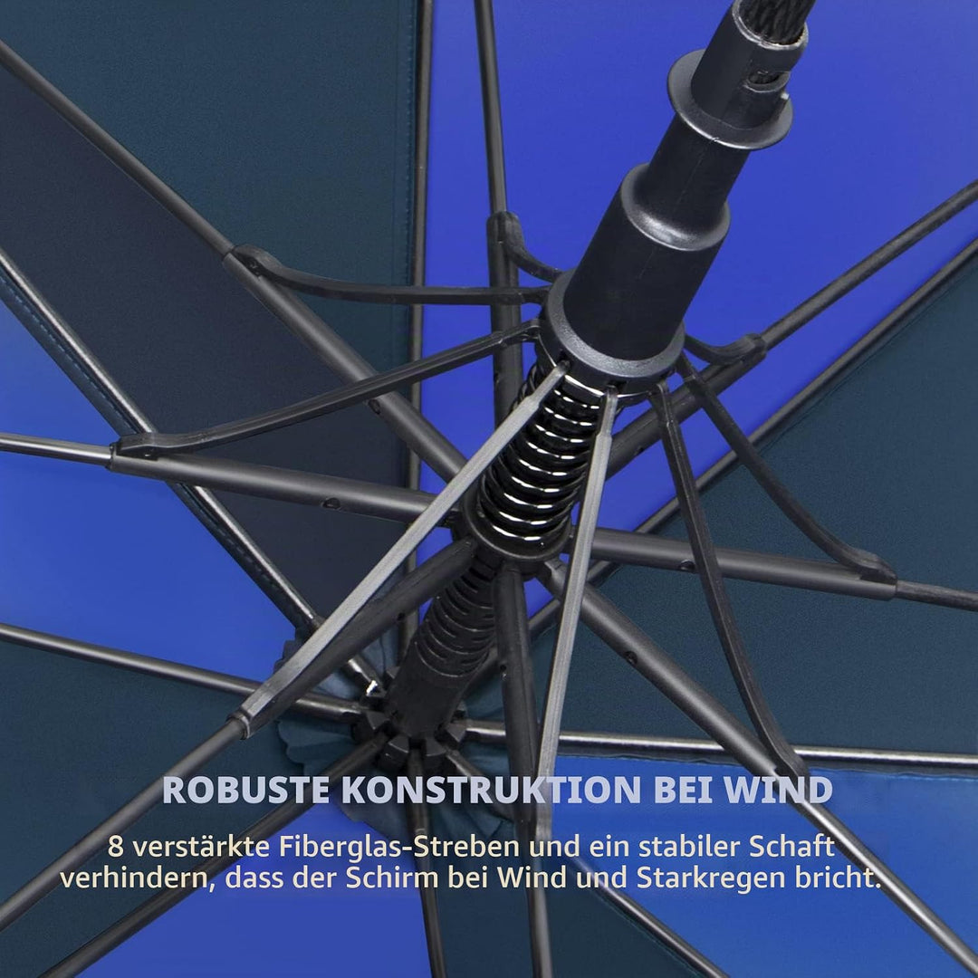 NINEMAX Regenschirm Gross Sturmfest,Golf Stockschirm Automatik Auf,L/XL/XXL Regenschirm für Herren D