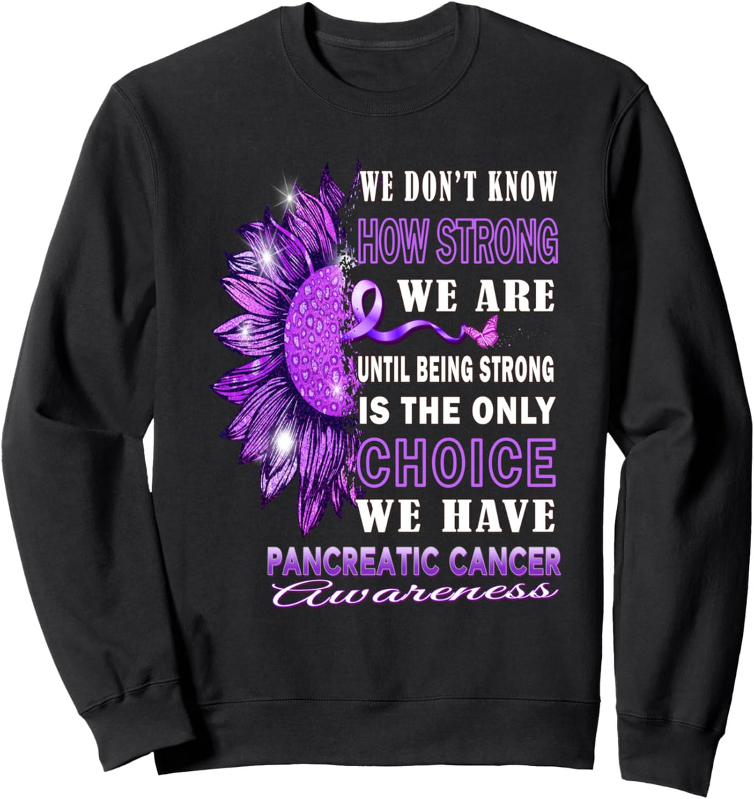 Pankreaskrebs-Bewusstsein Frauengeschenk Lila Sonnenblume Sweatshirt
