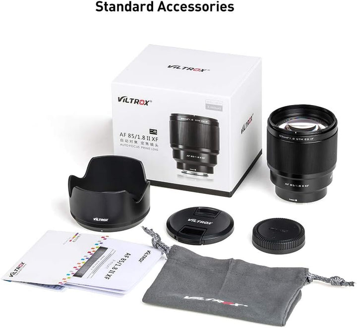 VILTROX 85 mm F1.8 II XF Objektiv Autofokus Vollformat Prime Portrait Objektiv für Fuji X Mount Kame