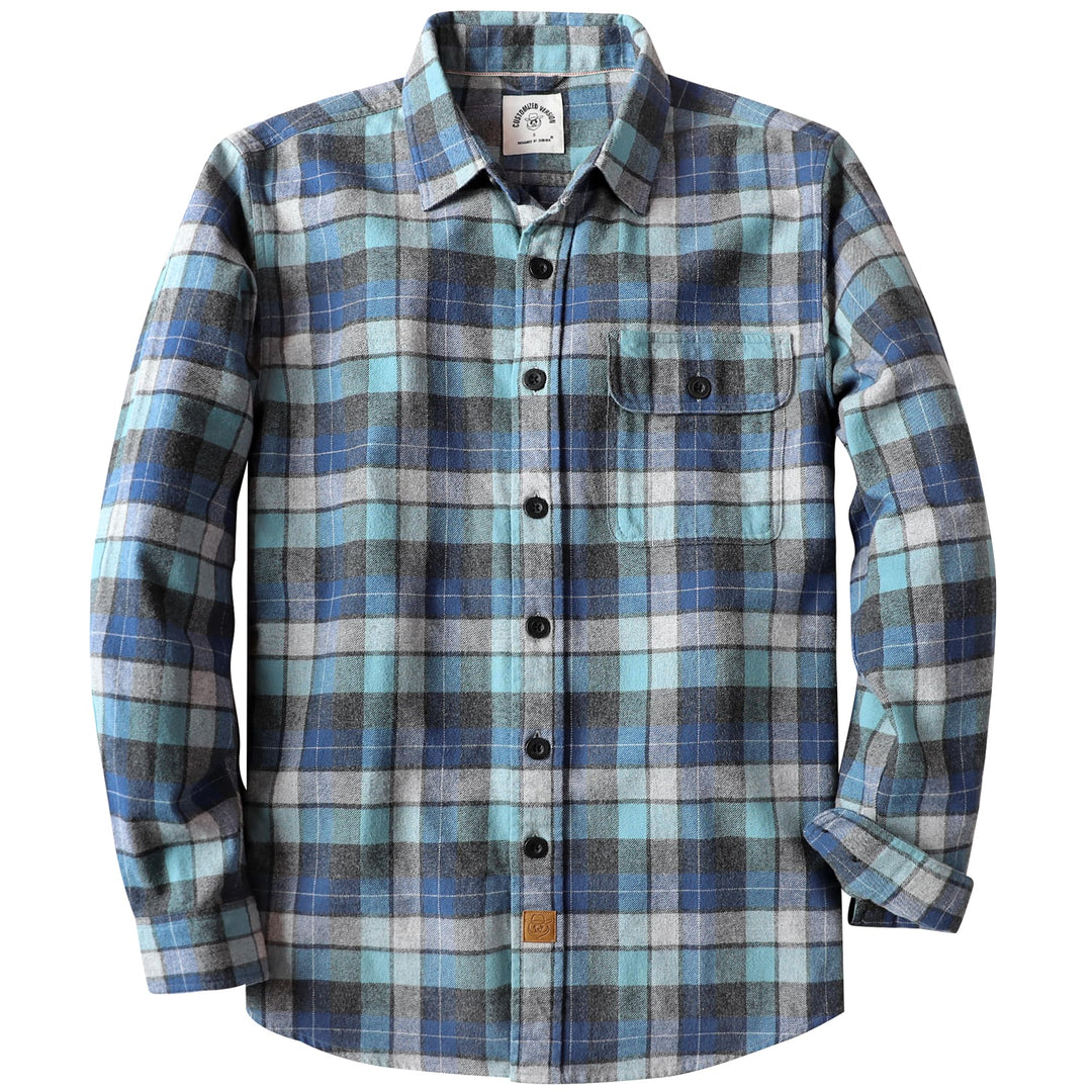 Dubinik® Flanellhemd Herren Flanellhemden Langarm Regular Fit Kariert Button Down Warm Freizeit Hemd