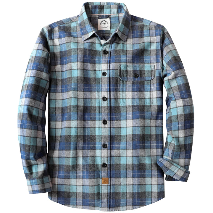 Dubinik® Flanellhemd Herren Flanellhemden Langarm Regular Fit Kariert Button Down Warm Freizeit Hemd