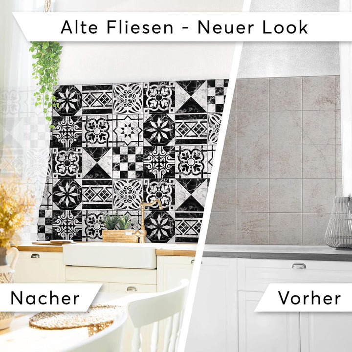 Fliesen Dekoration Klebefliesen - CREATISTO Fliesensticker Vinyl I Fliesen renovieren u. dekorieren