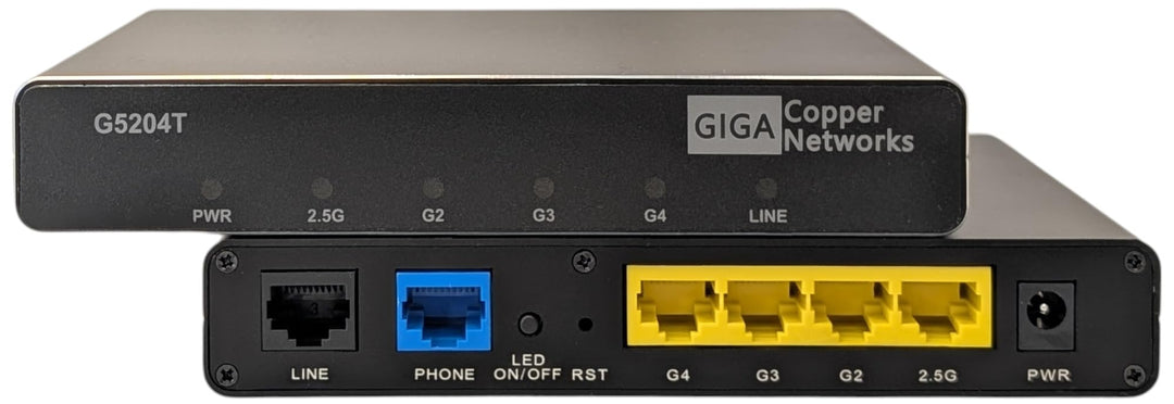 GIGA Copper - G.hn Wave2 Modem - Gigabit Ethernet über Telefonkabel,1500 Mbit/s, Latenz, 1x G4202T "