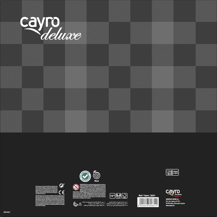 Cayro – Ludo C2631 – ab 14 Jahren – Elegantes Modell – aus Holz – lustiges Brettspiel – Kinder und E