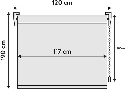 VIEWTEX - Rollo Screen 10 % / erhältlich in verschiedenen Grössen und Farben (Perlgrau, 120 x 190 cm
