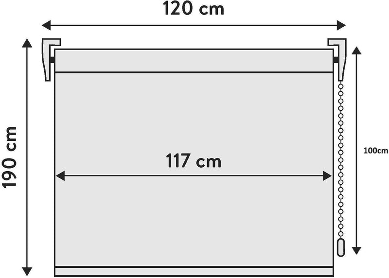 VIEWTEX - Rollo Screen 10 % / erhältlich in verschiedenen Grössen und Farben (Perlgrau, 120 x 190 cm