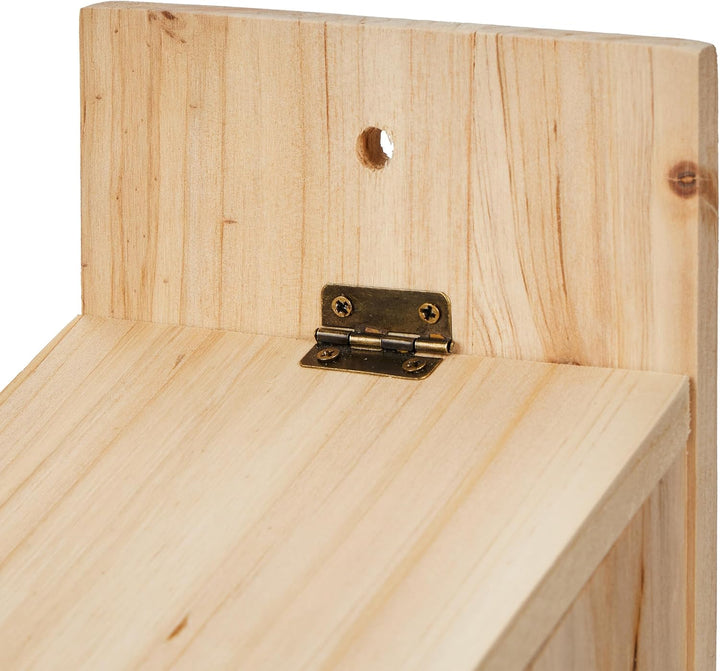 Relaxdays Nistkasten Bausatz Vögel, 2er Set, 32 mm Einflugloch, HBT 29,5x11,5x17 cm, Vogelhaus selbe