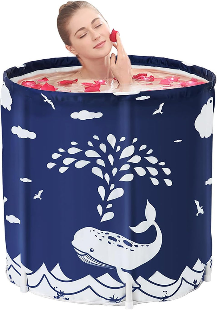 Sinbide 70 x 65 cm Badewanne, Faltbare Badewanne Erwachsene, Tragbare Bathwanne, Familienbadewanne f